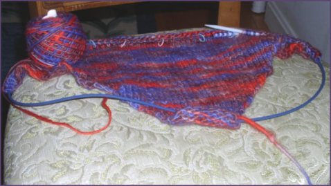 progress on clapotis scarf