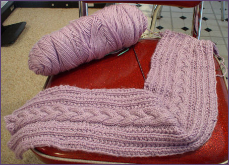 cable scarf getting longer