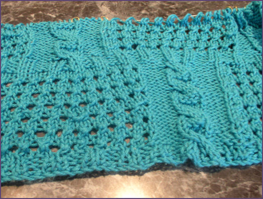 more progress on hte baby blanket