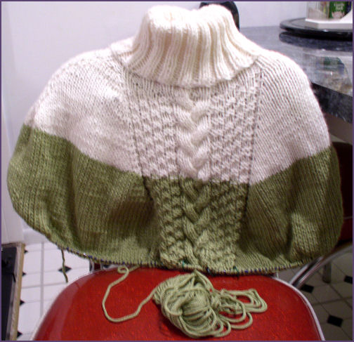 Alison's poncho getting bigger
