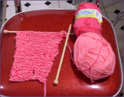 Diana's First Scarf in Progress