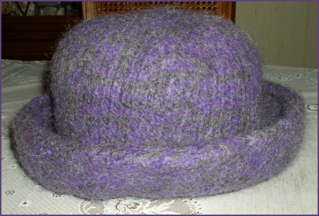 hat after felting