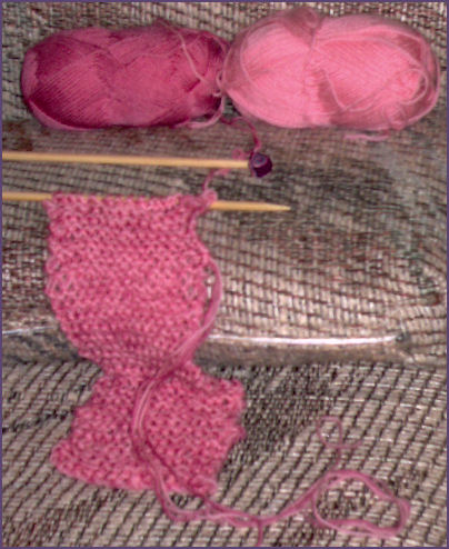 Diana's scarf in progress