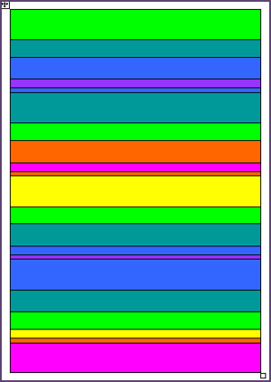 mock up drawing of striped rainbow blanket