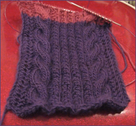 Cables and Eyelets Scarf