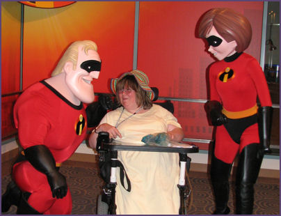 Mr. and Mrs. Incredible admire my knitting
