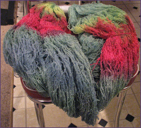 Cherry Tree Hill Oceania, Monet colorway, green, yellow, pink