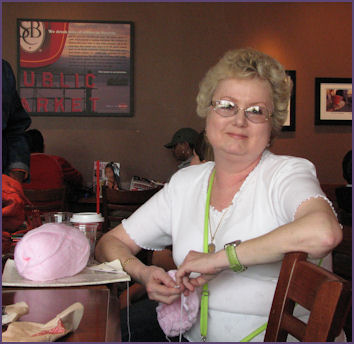 Pat crochets a baby hat