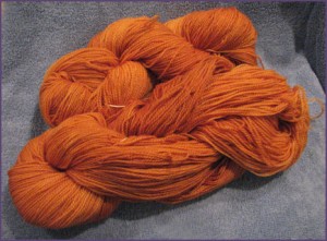 Lisa Souza Sock Merino Yarn, pumpkin colorway