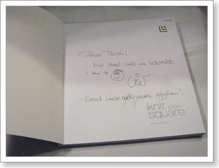 Knit to Be Square signed on the inside Knit to Be Square signed on the inside