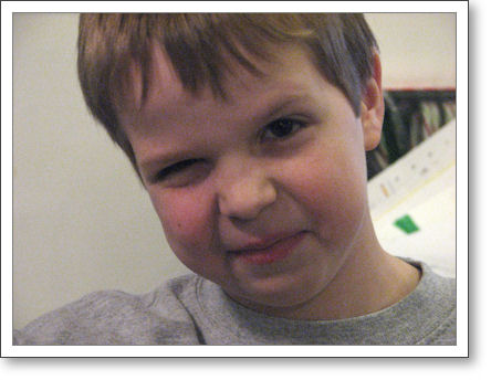 BoyZilla, making silly faces at me