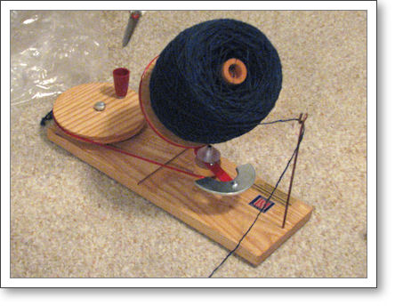 Yarn on jumbo ball winder Yarn on jumbo ball winder