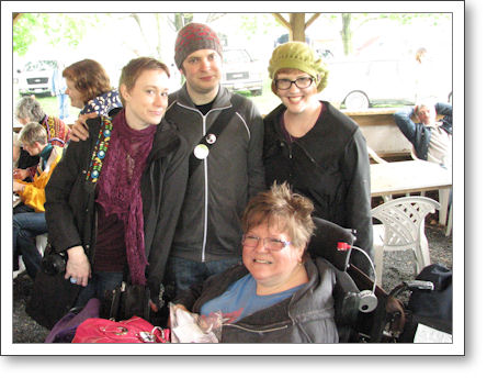 Trish with Jess, Casey, and Mary-Heather from Ravelry Trish with Jess, Casey, and Mary-Heather from Ravelry