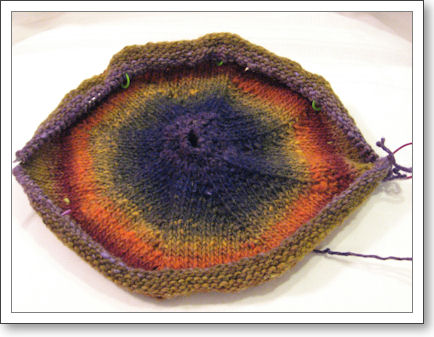 Noro Kureyon hat in progress Noro Kureyon hat in progress