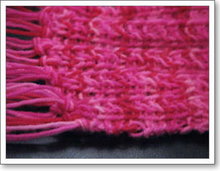 Closeup of Twin Rib stitch