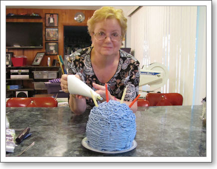 Mom Icing the Cake