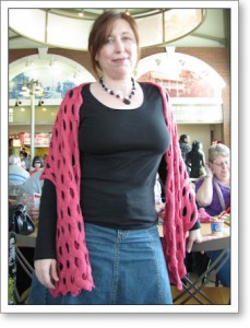 Modeling a finished wrap--gorgeous!
