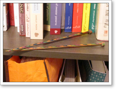 Knitting bookshelf