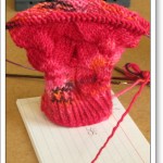Heather's Monkey Sock in progress