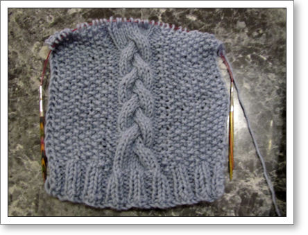 Beginnings of cable and seed stitch scarf Beginnings of cable and seed stitch scarf