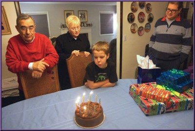 Blowing out the candles