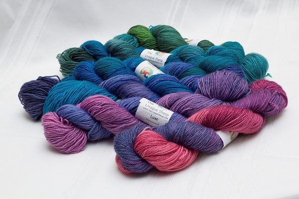 Unique Sheep gradient yarn set in greens, blues, purples and pinks
